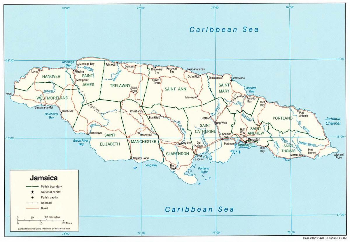 jamajský mapě