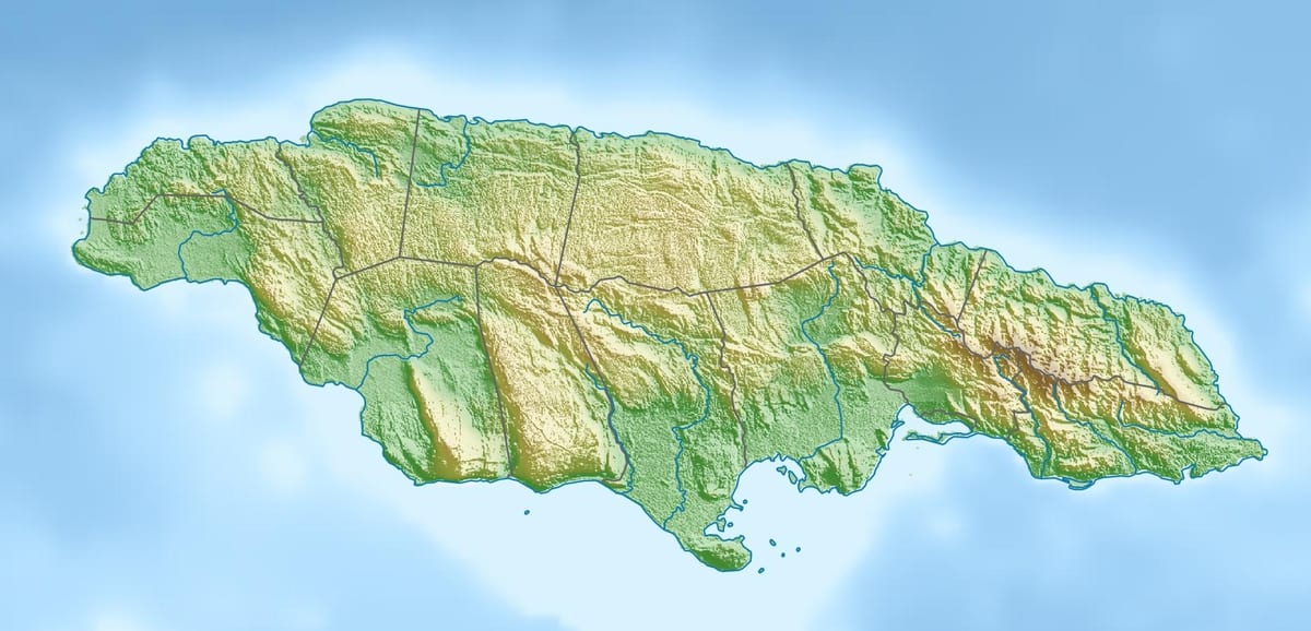 Mapa 3d jamajka