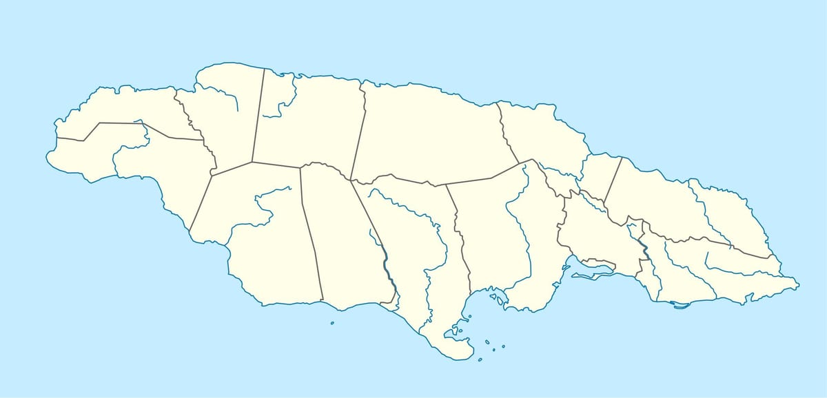 mapa jamajky ukazuje řeky
