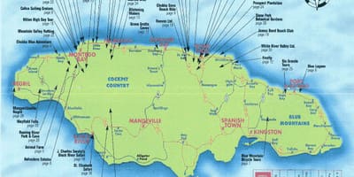 Mapa bloody bay na jamajce resort 