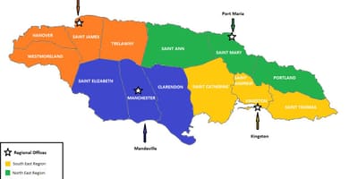 Mapa hospodářské jamajka