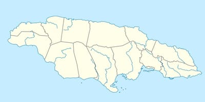 Mapa jamajky ukazuje řeky