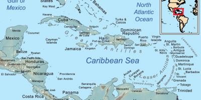Mapa jamajky a okolní ostrovy