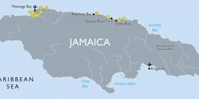 Mapa jamajky letišť