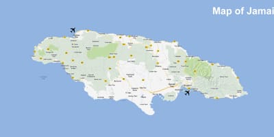 Mapa winnifred beach jamaica